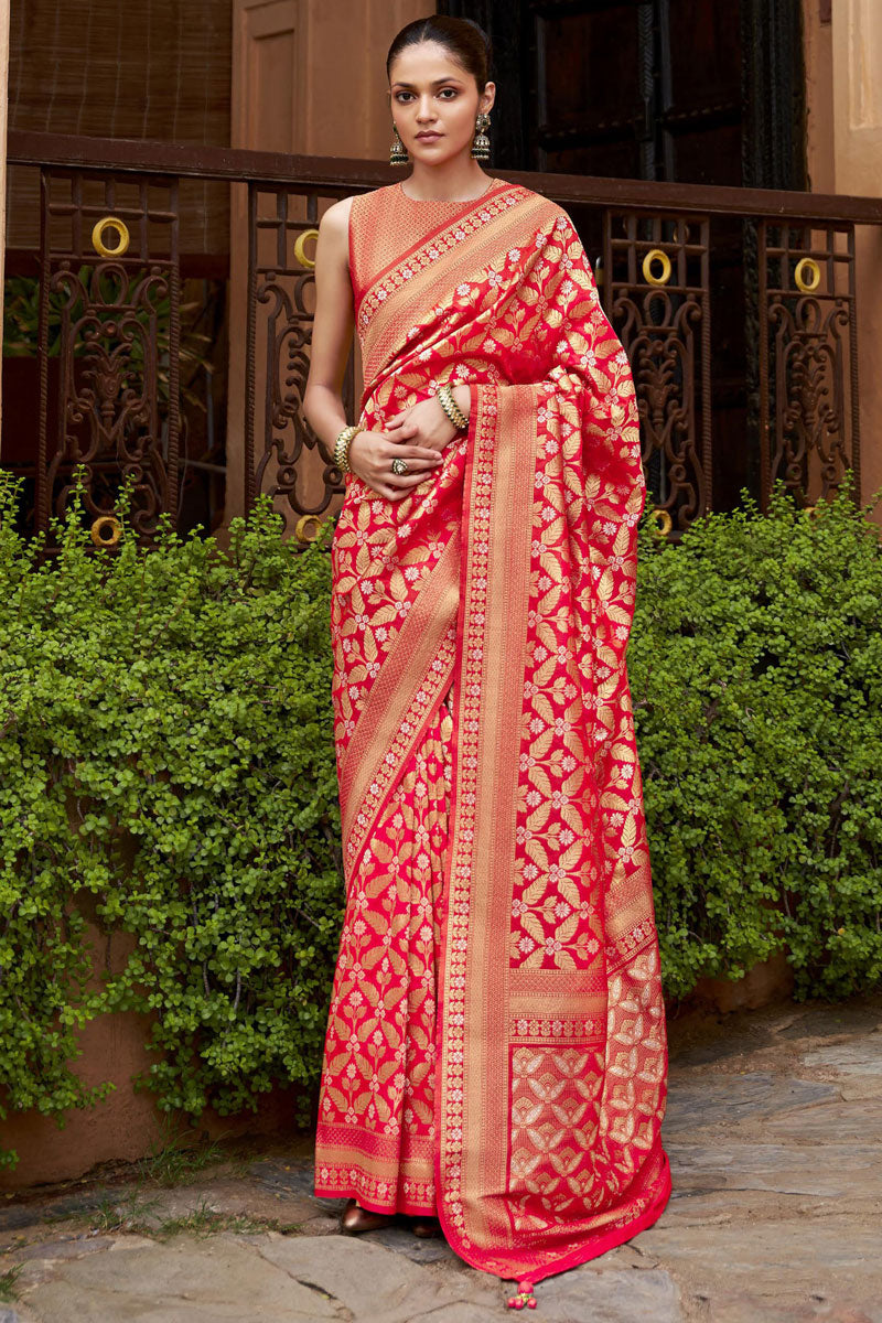 Pure Viscose Silk Saree with Blouse| Exclusive Designer Perfect for Weddings