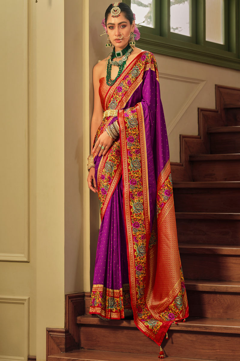 Beautiful p-v-silk Saree with | A Graceful Addition to Your Wardrobe