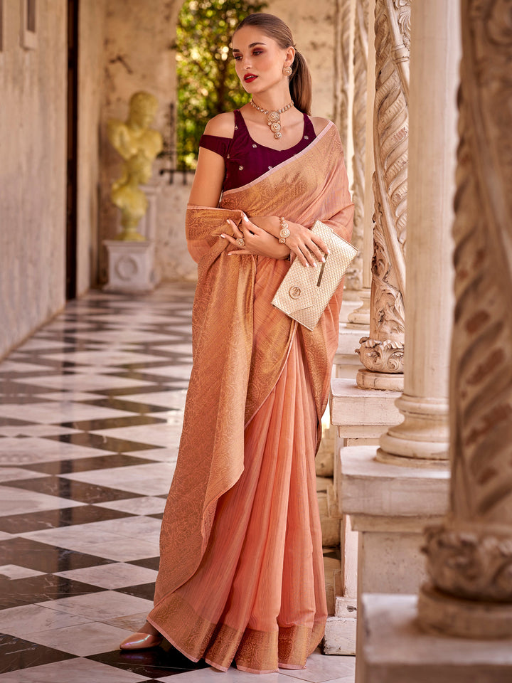 Vibrant color luxurious fabric exclusive attire crafted for elegance and style.