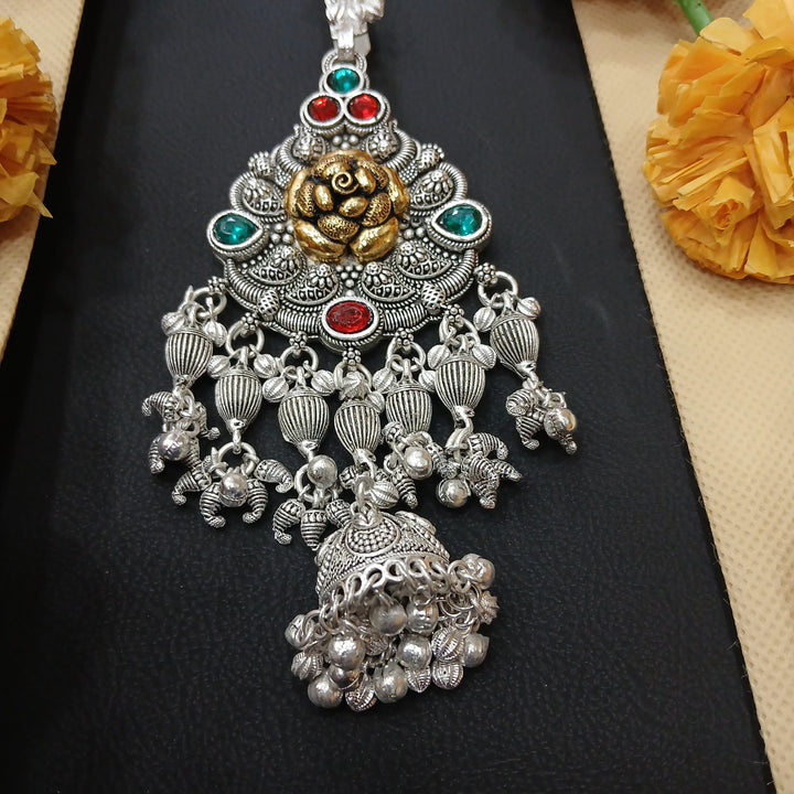 Elegant oxidised Juda, perfect waist piece for saree wear.