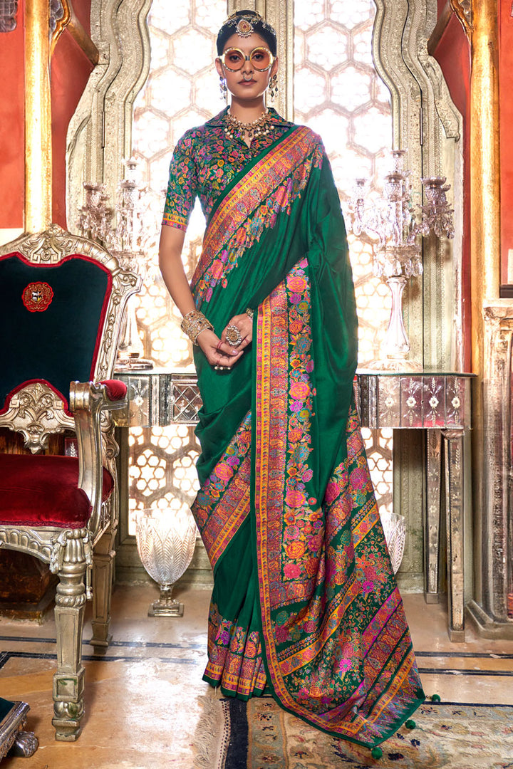 Lightweight PV Silk Saree with Floral Prints | Perfect for Casual & Festive Wear