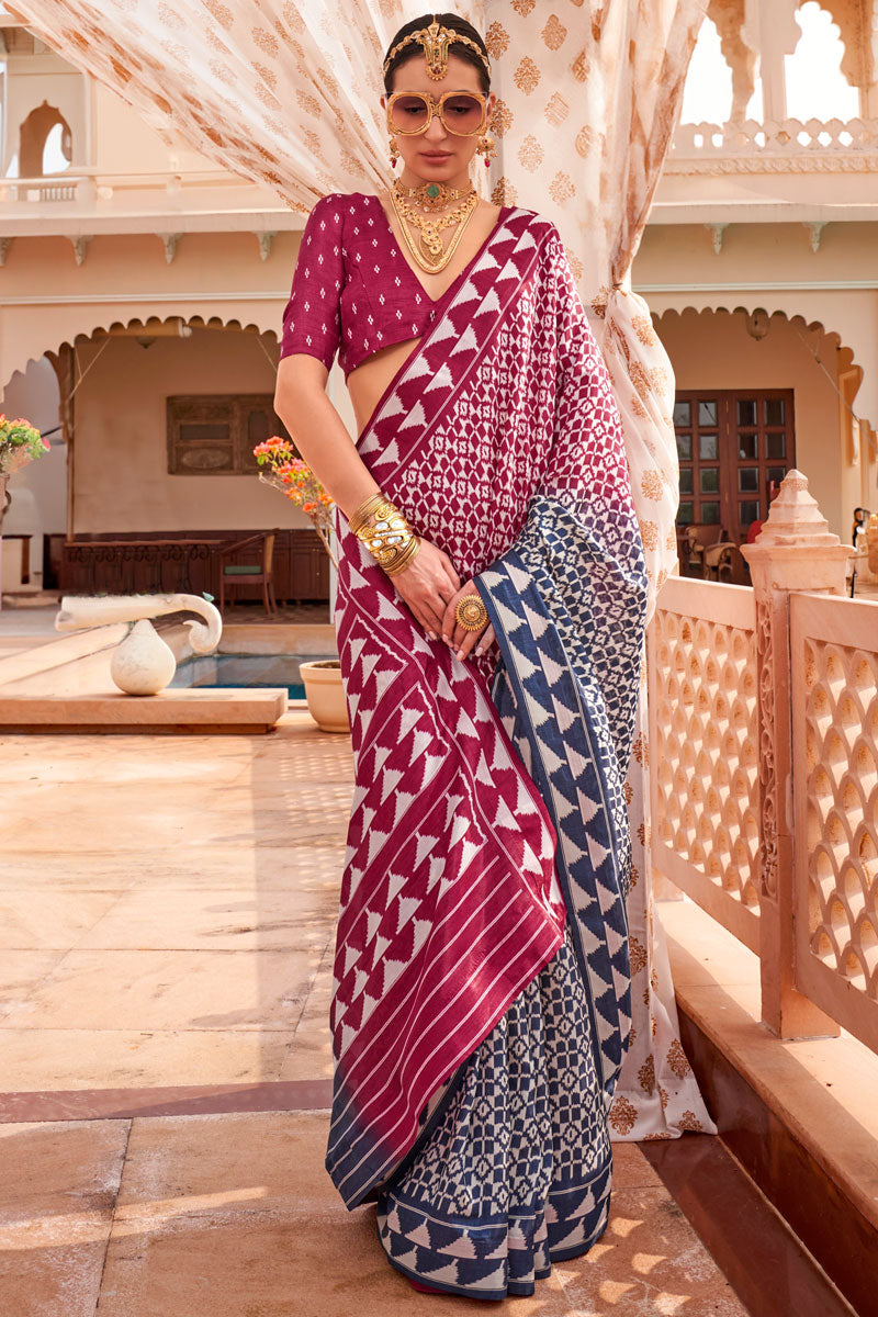 Sigma Silk Patola Print Saree | Perfect for Festive and Ethnic Occasions