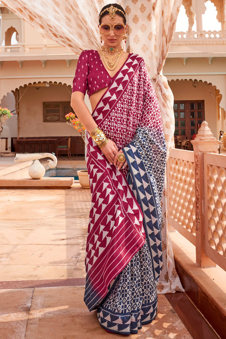 Sigma Silk Patola Print Saree | Perfect for Festive and Ethnic Occasions