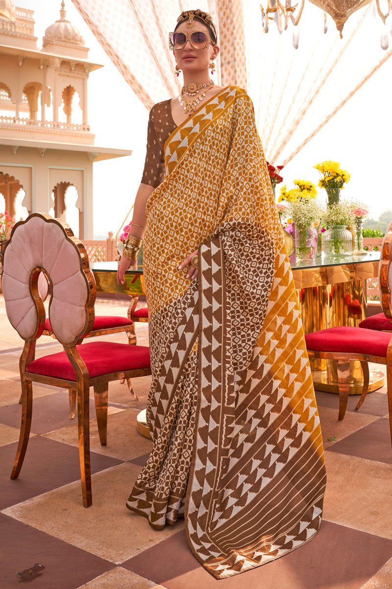 Sigma Silk Patola Print Saree | Perfect for Festive and Ethnic Occasions