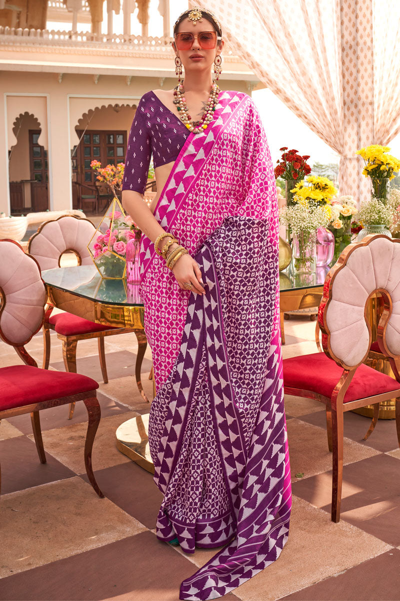 Sigma Silk Patola Print Saree | Perfect for Festive and Ethnic Occasions