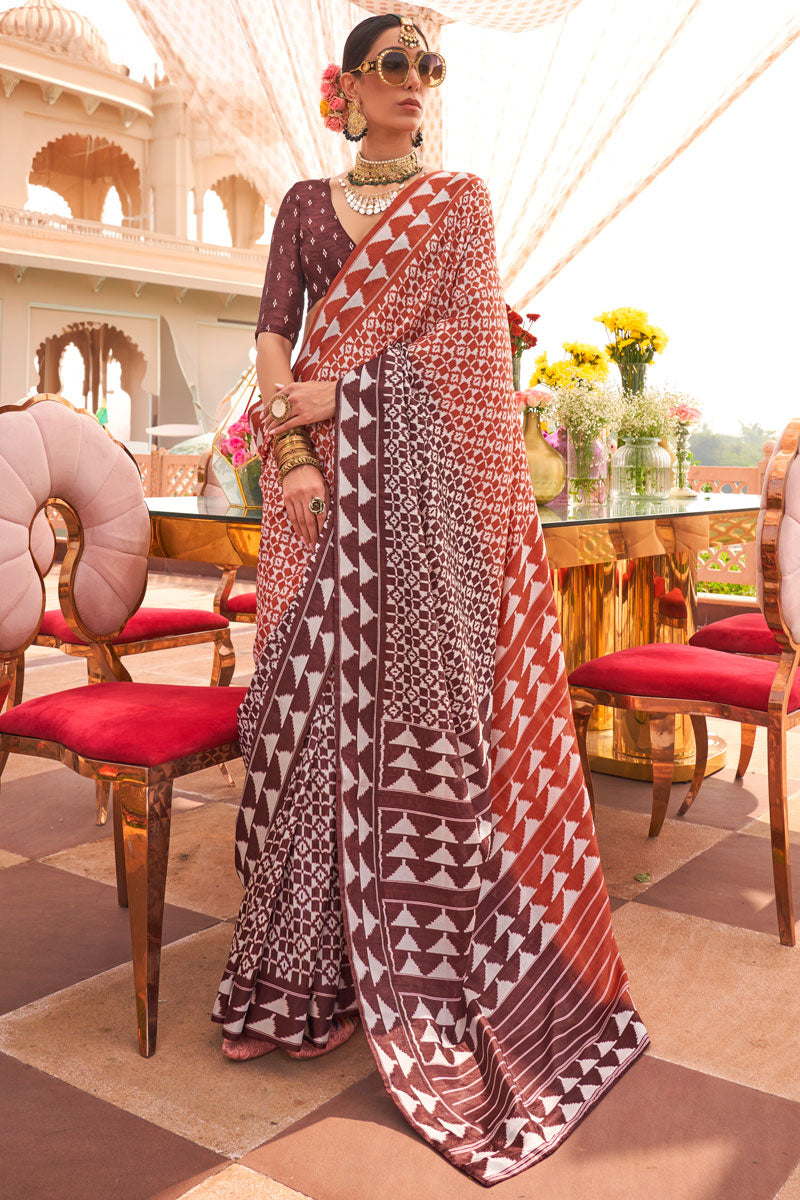 Sigma Silk Patola Print Saree | Perfect for Festive and Ethnic Occasions