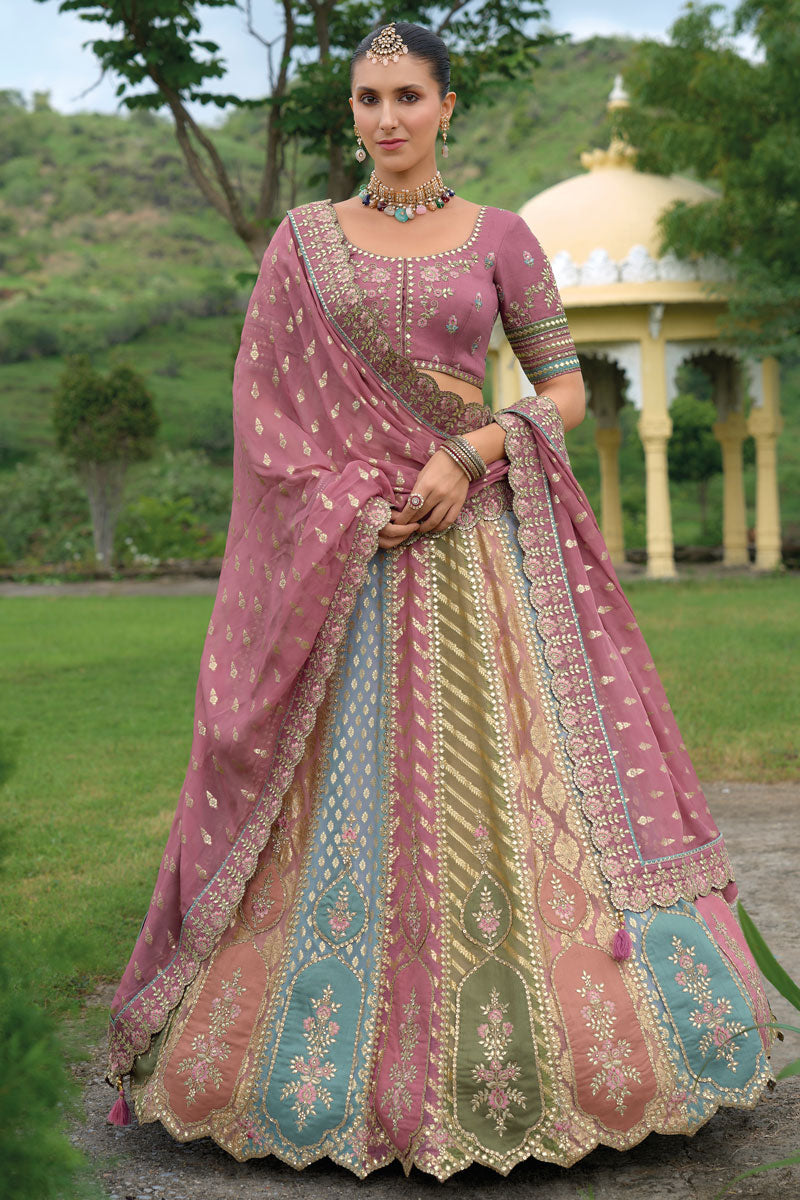 Luxurious Silk Georgette Dupatta | Embroidered Heavy Thread with Sequins Work