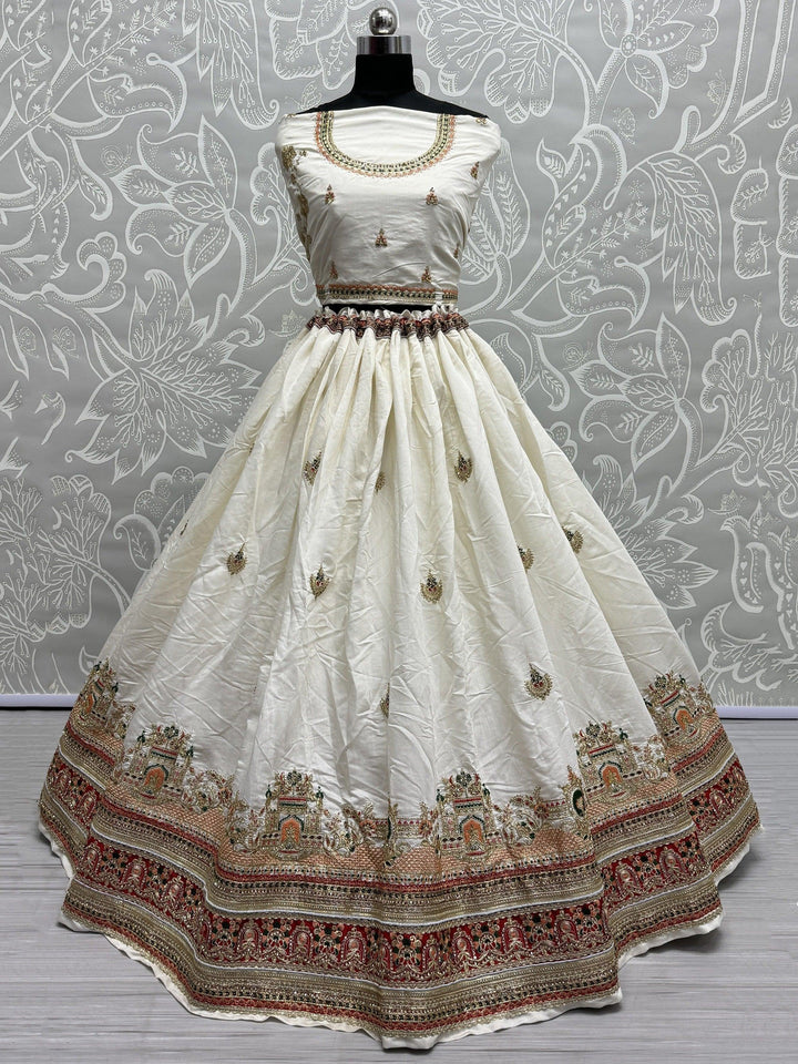 White Pink Fusion Lehenga | Gajji Silk Dupatta & Customizable Choli