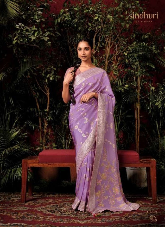 Luxury Viscose Silk Saree | Traditional Zari Weaving Sari | Festive Sadi USA