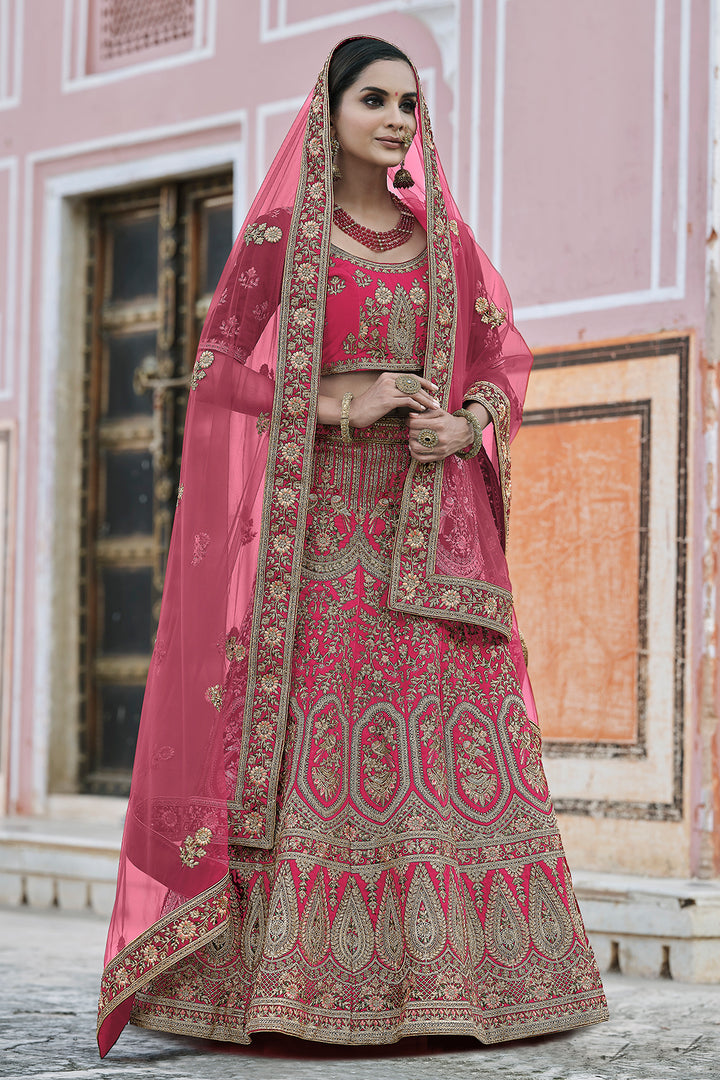 Velvet A-Line Lehenga Choli | Handwork & Heavy Embroidery Set