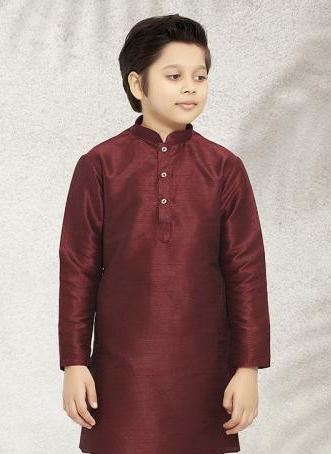 Festive Kids Kurta Pajama | Art Banarasi Silk with Intricate Weaving Work