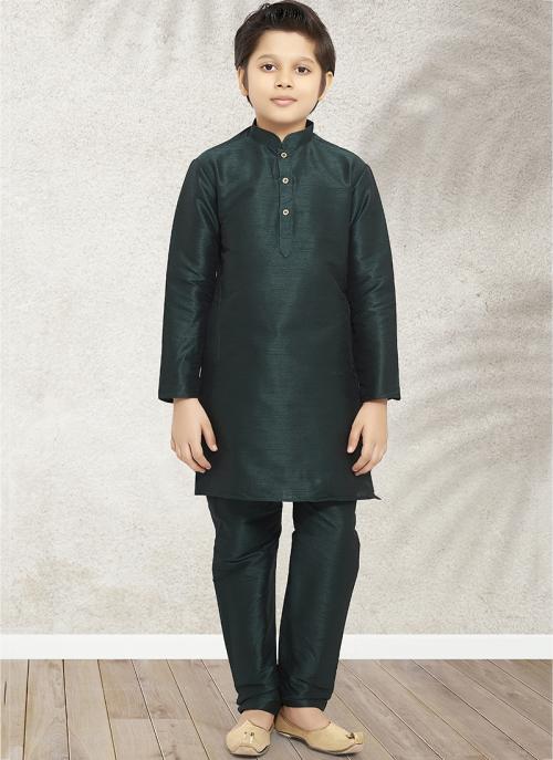 Festive Kids Kurta Pajama | Art Banarasi Silk with Intricate Weaving Work