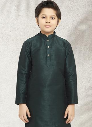 Festive Kids Kurta Pajama | Art Banarasi Silk with Intricate Weaving Work