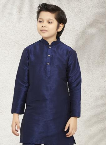 Festive Kids Kurta Pajama | Art Banarasi Silk with Intricate Weaving Work