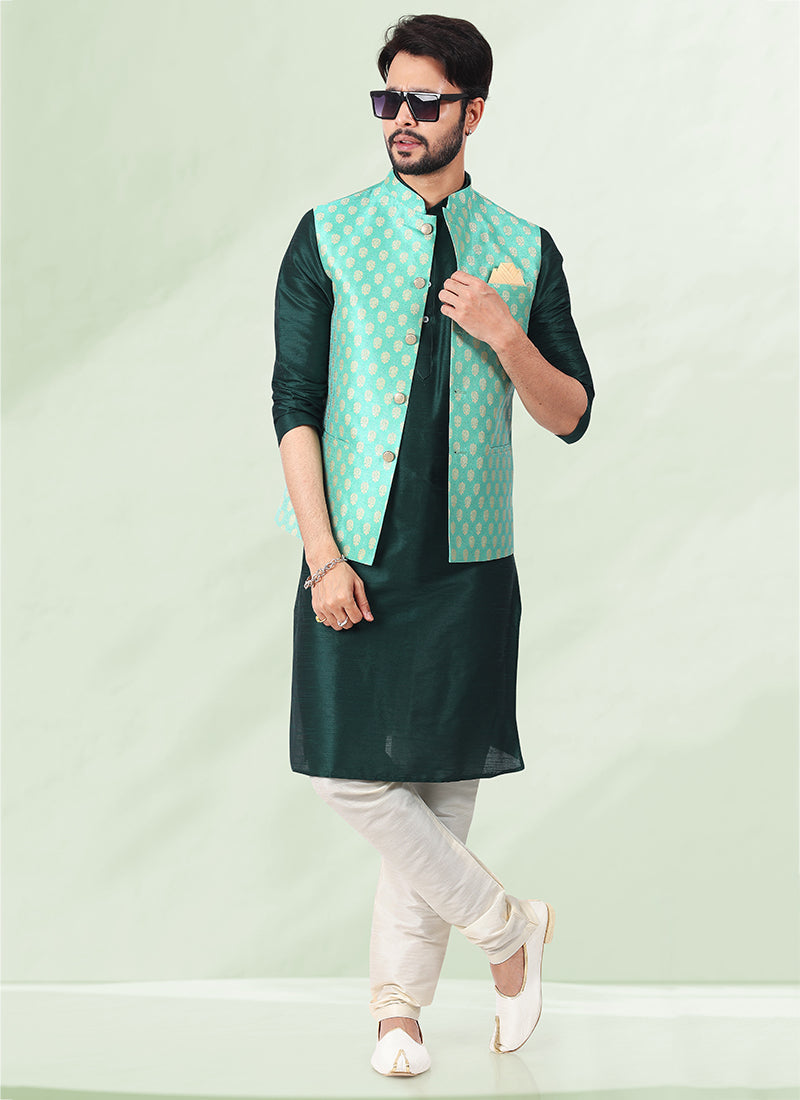 Glamorous Rich Banarasi silk Premium Kurta Pajama | Designed for Those Who Appreciate True Craftsmanship