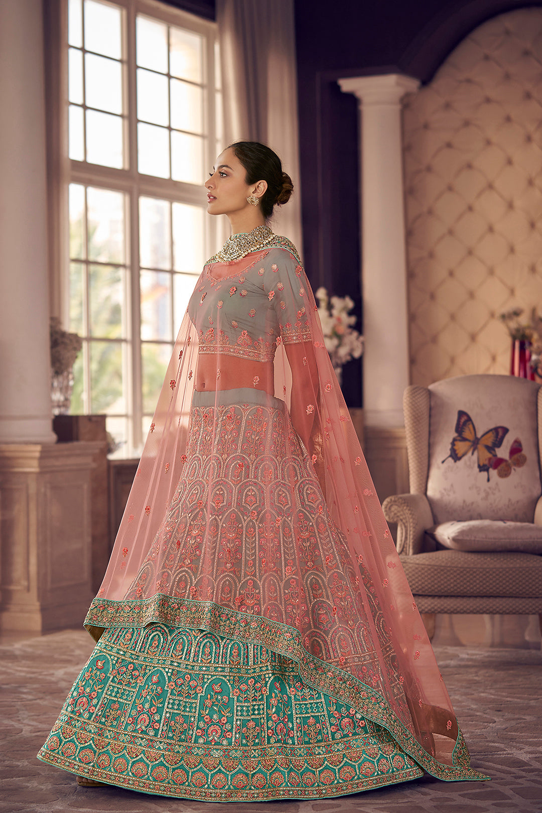 Elegant Turquoise Lehenga Choli | Party Wear & Festive Indian Ethnic Wear