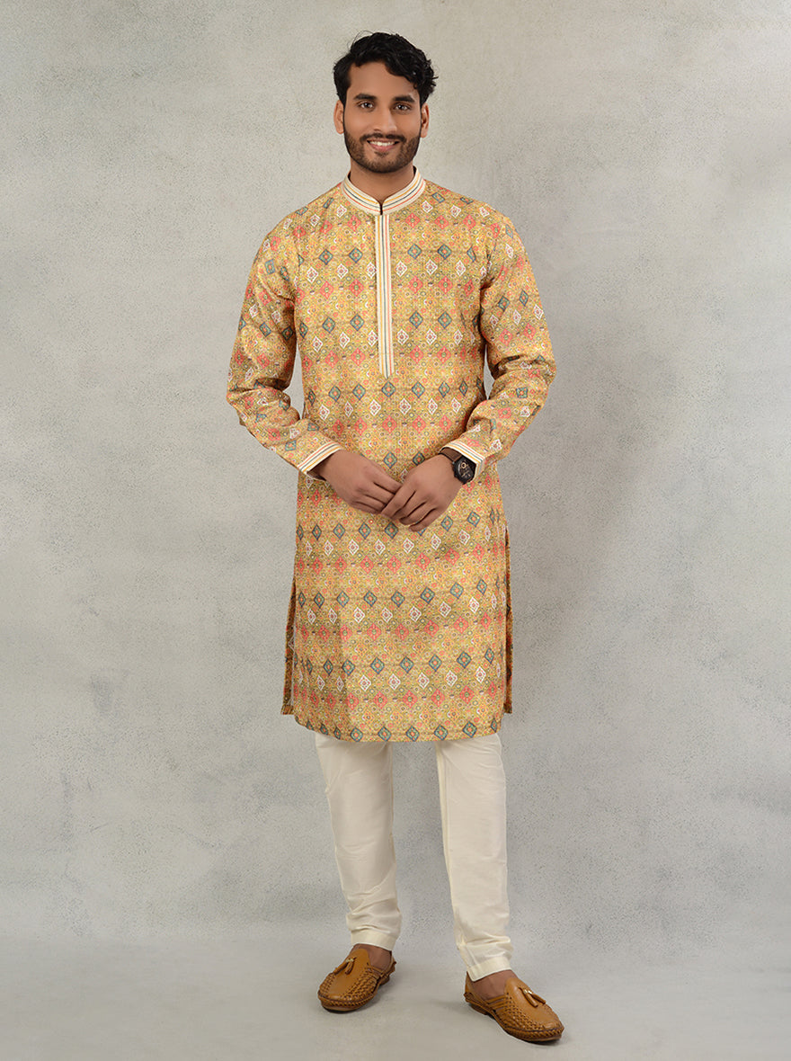 This vibrant kurta set for men reflects your unique style while celebrating tradition at events.