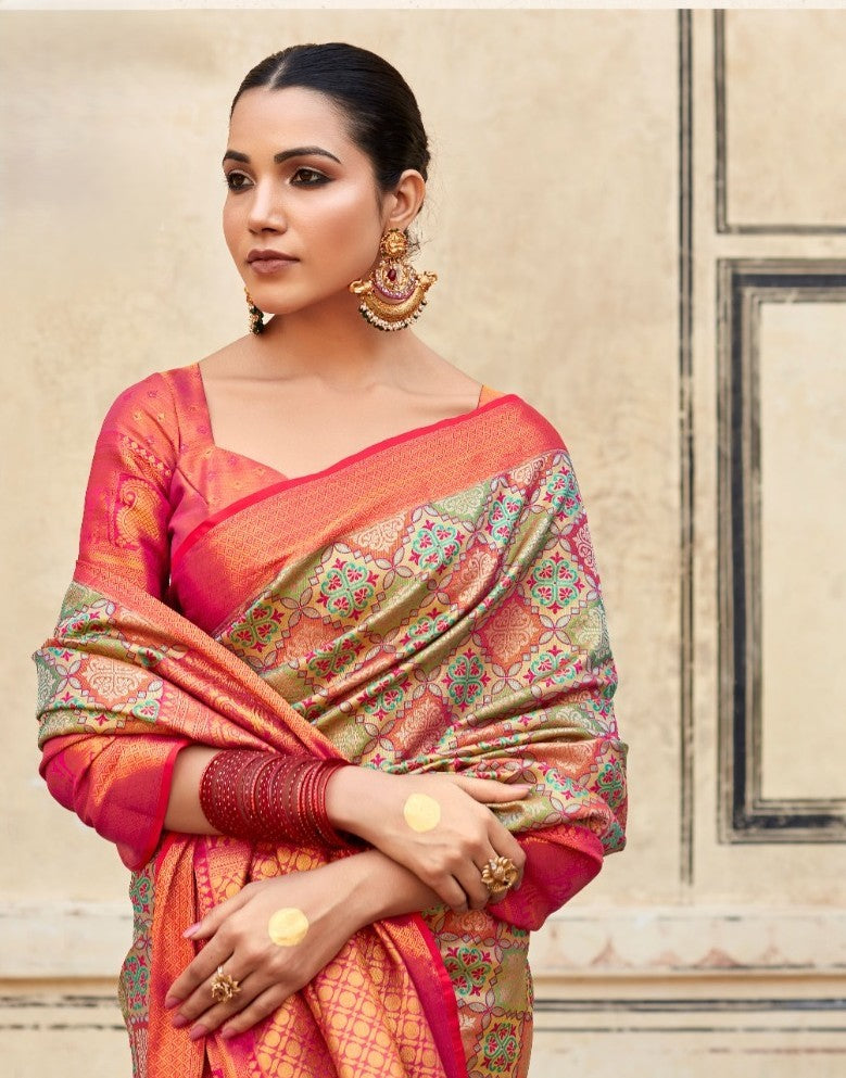 Pure Handloom Pattu Silk Saree | Traditional Indian Sari