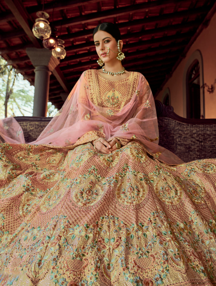 Peach Wedding Lehenga | Traditional Craftsmanship & Modern Style