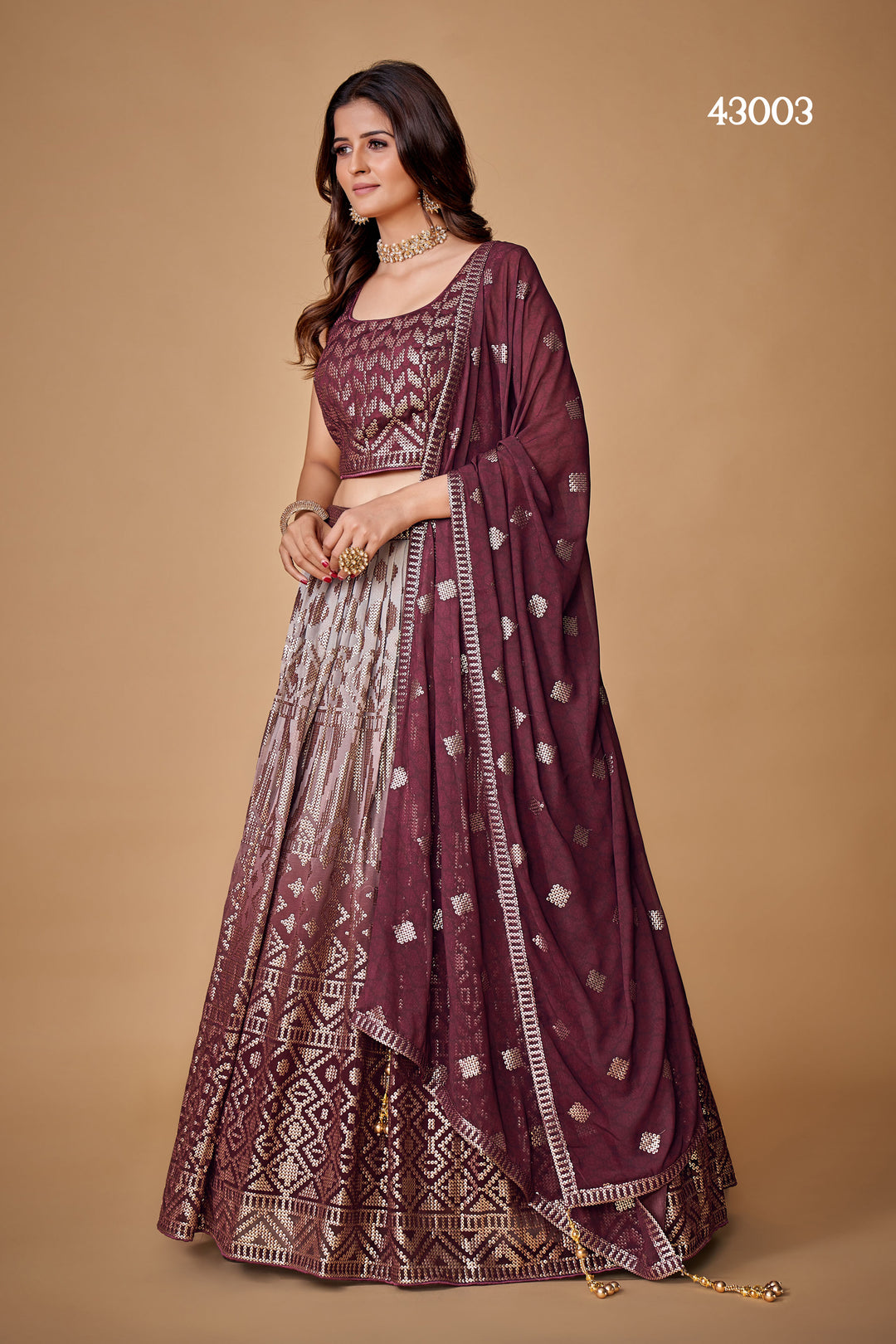 Purple Lehenga Choli | Party Wear Georgette Set