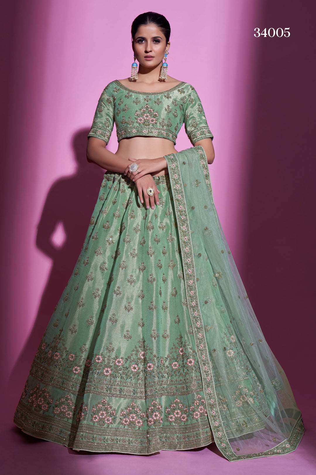 Georgette Lehenga with Zari & Stone Work | Designer Ethnic Wear for Women