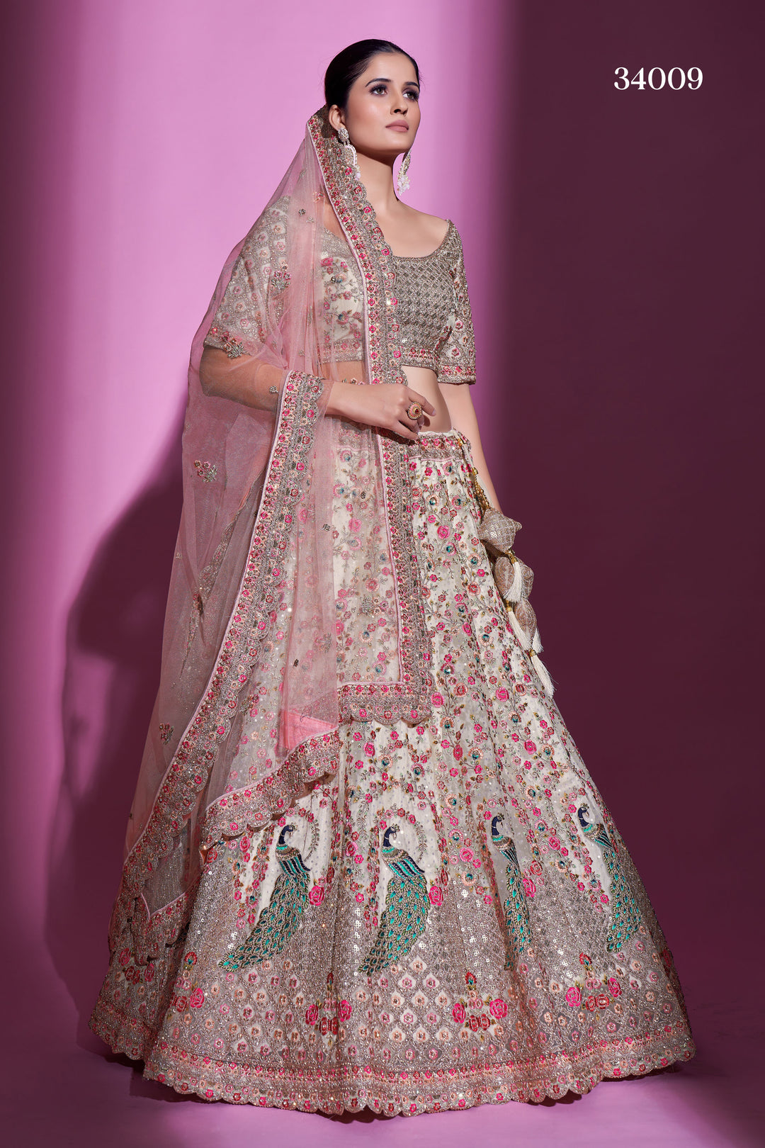 Soft Net Lehenga with Dori & Stone Work | Designer Ethnic Wear