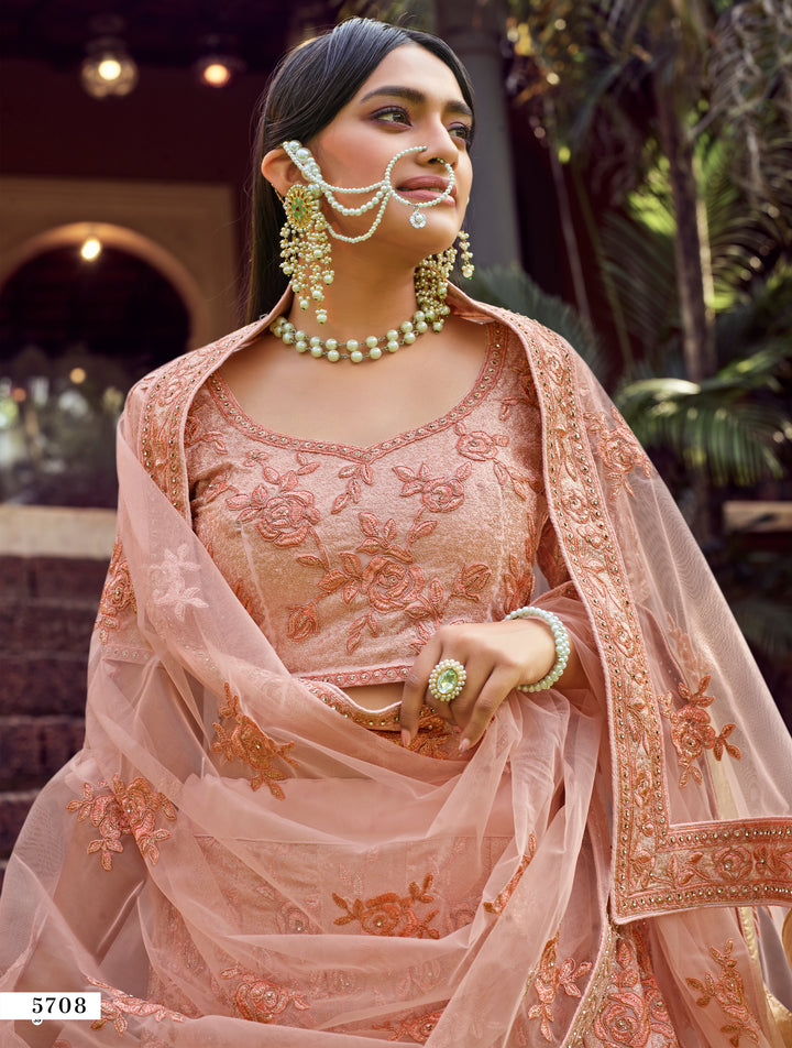 Peach Bridal Lehenga | Perfect for Weddings & Special Celebrations