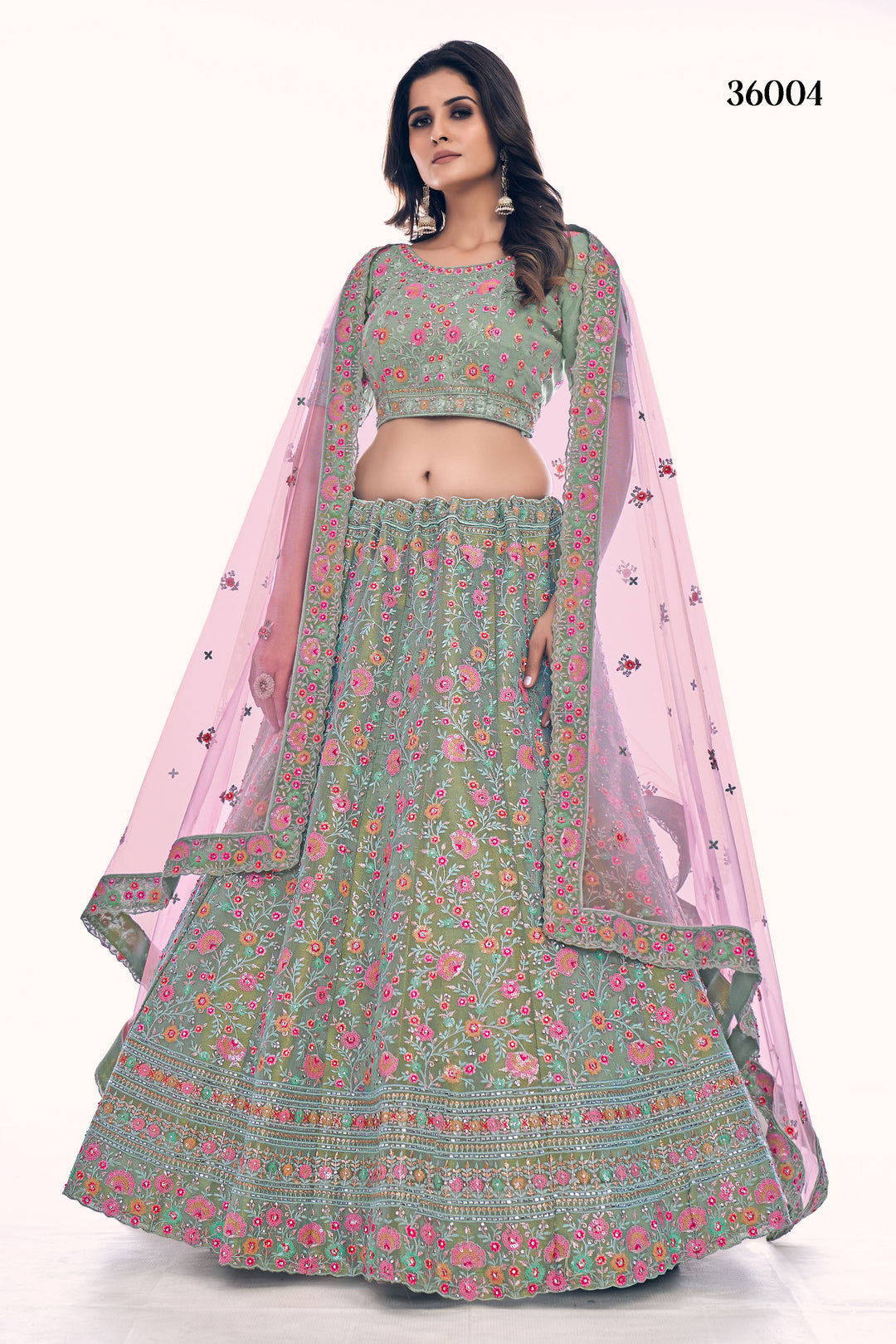 Designer Gota Silk Lehenga Choli Set | Soft Net Dupatta for Women