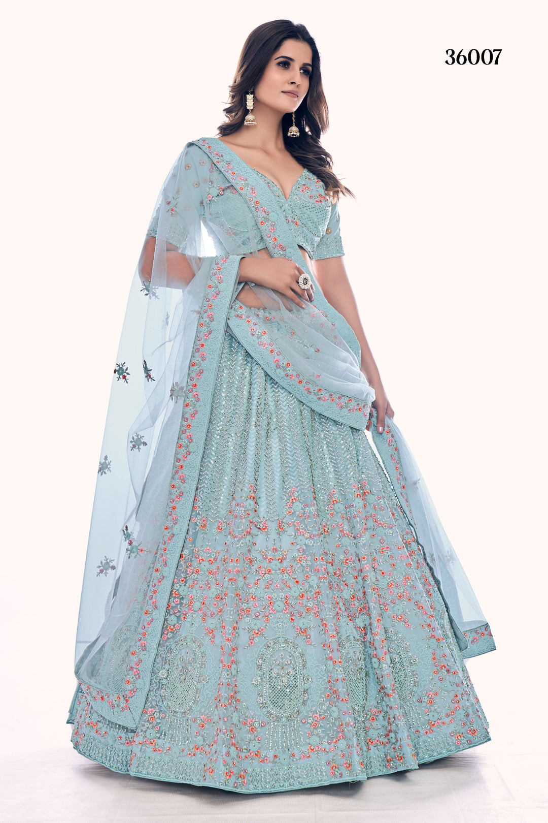 Exquisite Bridal Lehenga Choli | Soft Net Embroidered Wedding Lehenga