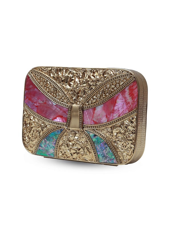 Naina Mother of Pearl Clutch | Elegant Designer Handbag for Events