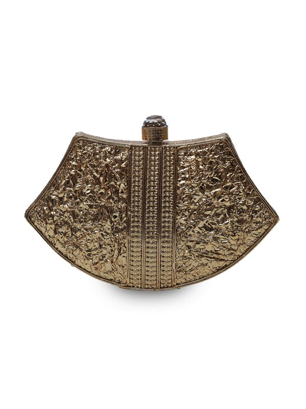 Nitya Intricate Embellished Brass Clutch | Timeless Beauty Evening Bag