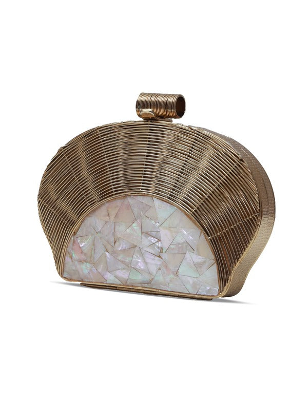 Tiara Mother of Pearl Clutch | Elegant Evening Bag for Special Occasions