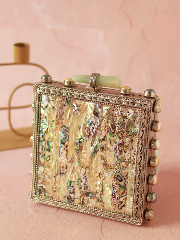 Salma Mother of Pearl Clutch | Elegant High-End Fashion Accessory