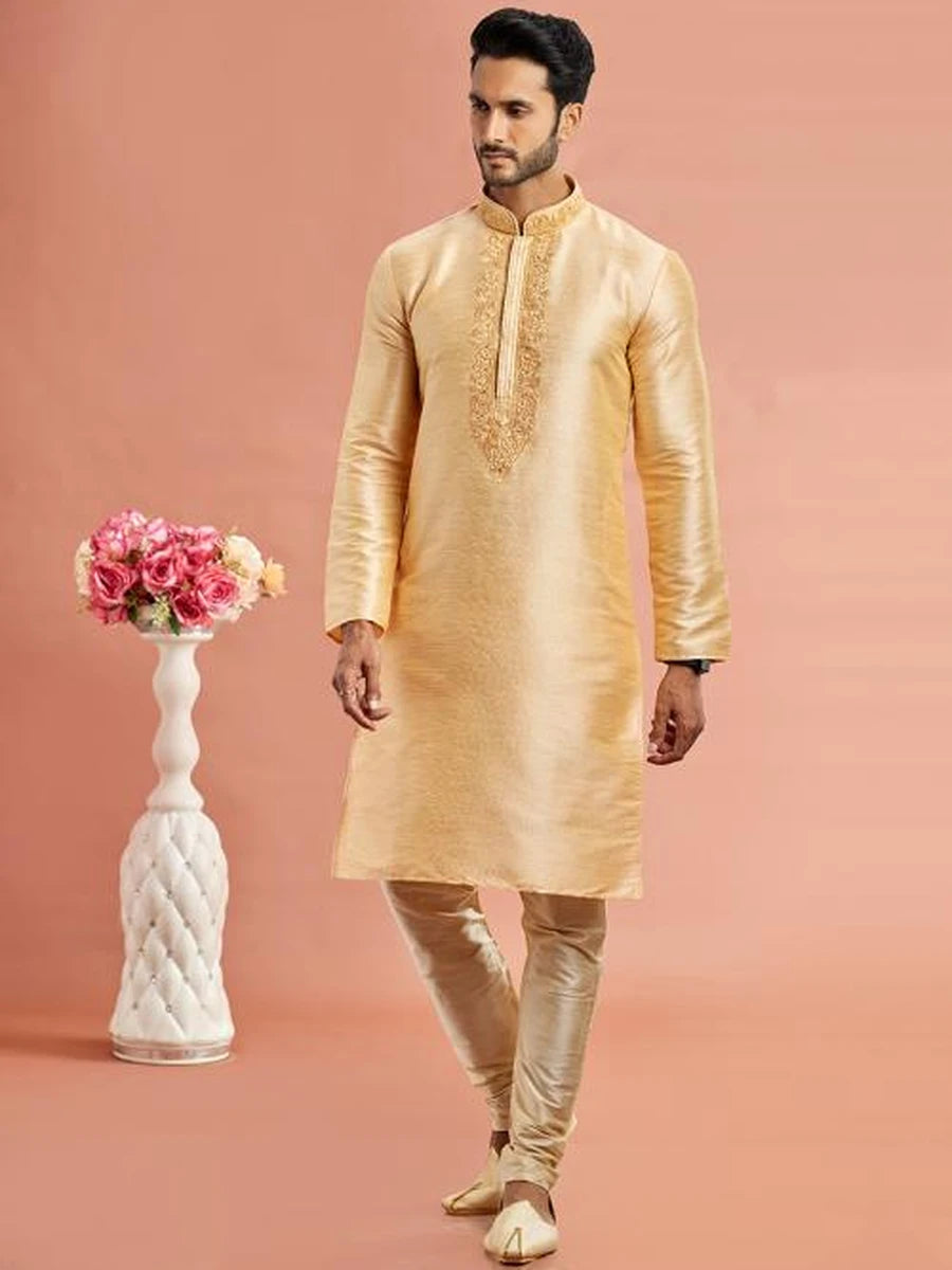 Stylish Wedding banarasi art silk Premium Kurta Pajama | Symbolizing Elegance & Luxury in Every Detail