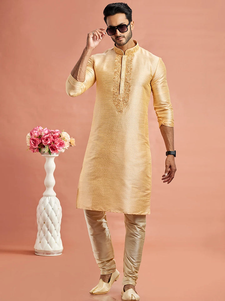 Stylish Wedding banarasi art silk Premium Kurta Pajama | Symbolizing Elegance & Luxury in Every Detail