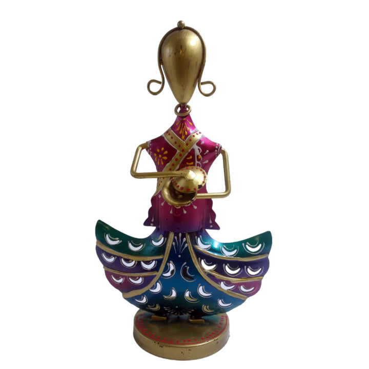 Elegant multi-color iron musician candle stand, perfect for home decor