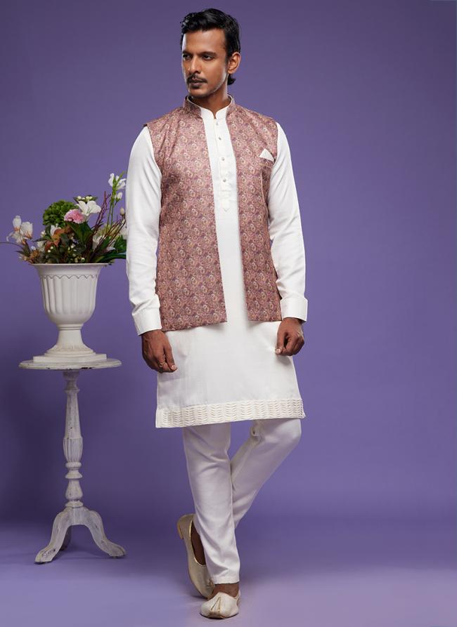 Graceful Trendy art banarasi silk Premium Kurta Pajama | Handcrafted with Intricate Details for Timeless Appeal