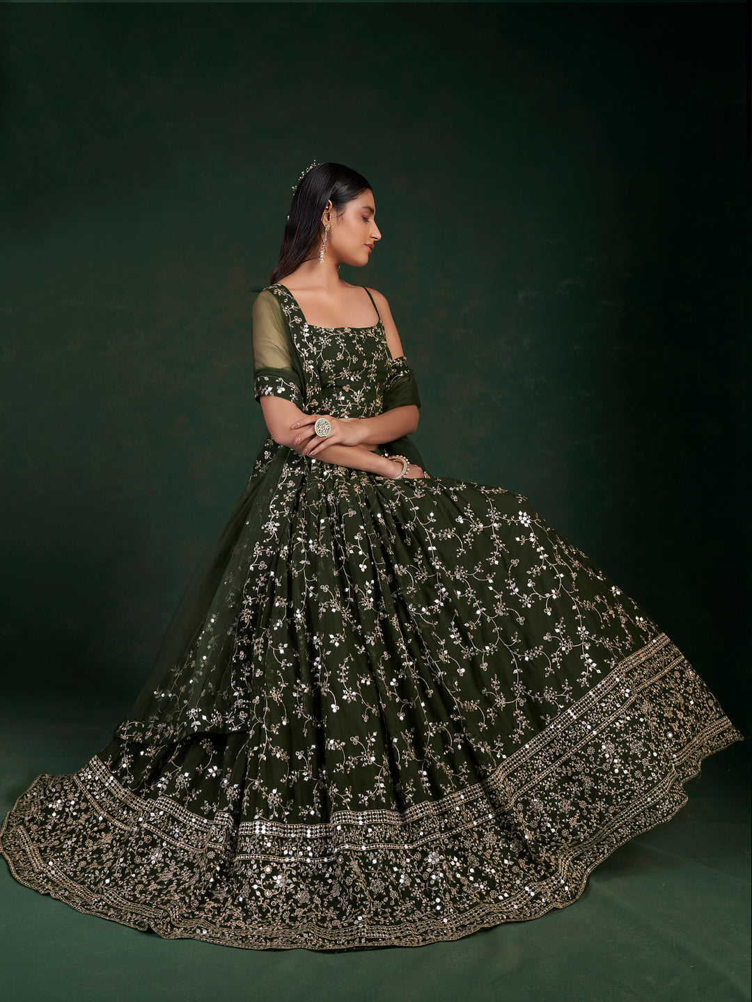 Bridal Lehenga Choli for Women | Wedding Lehenga with Zari & Sequins