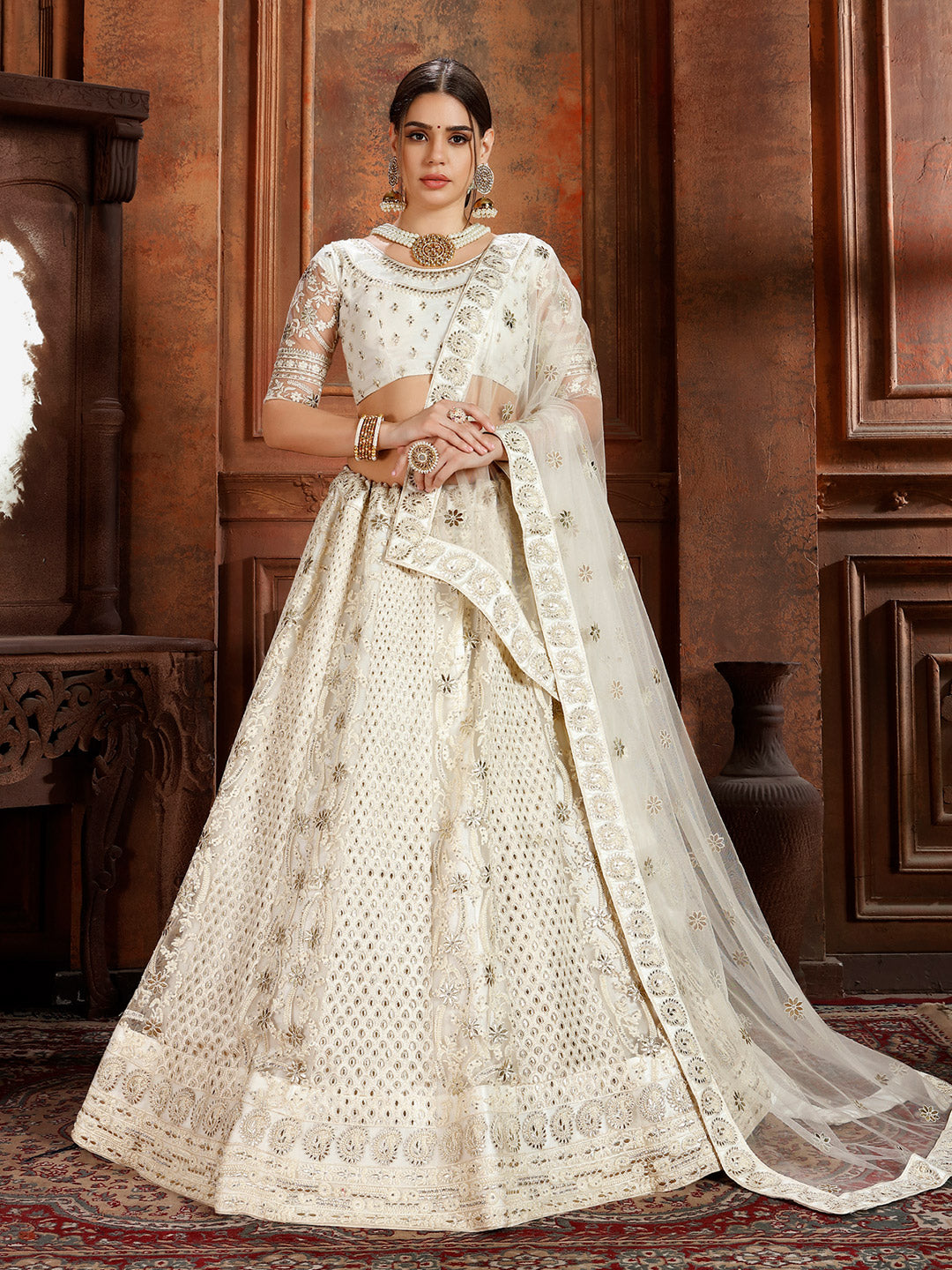 Soft Net Bridal Lehenga for Wedding | Elegant Lehenga Choli Set