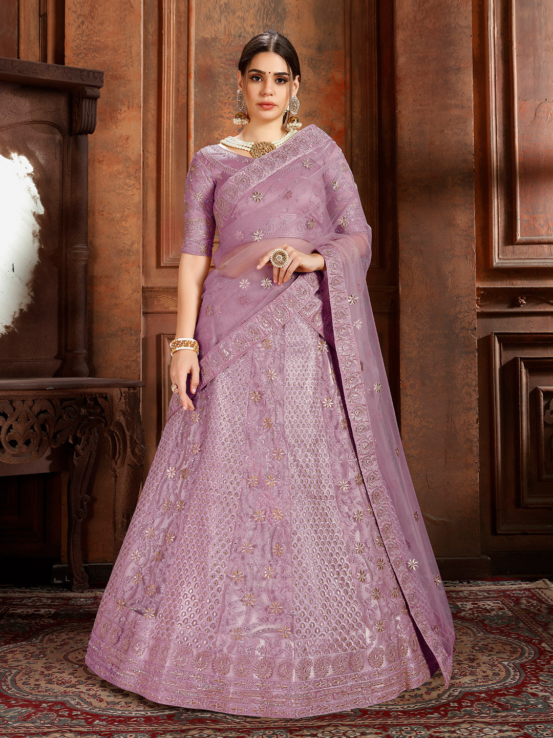 Soft Net Bridal Lehenga for Wedding | Elegant Lehenga Choli Set