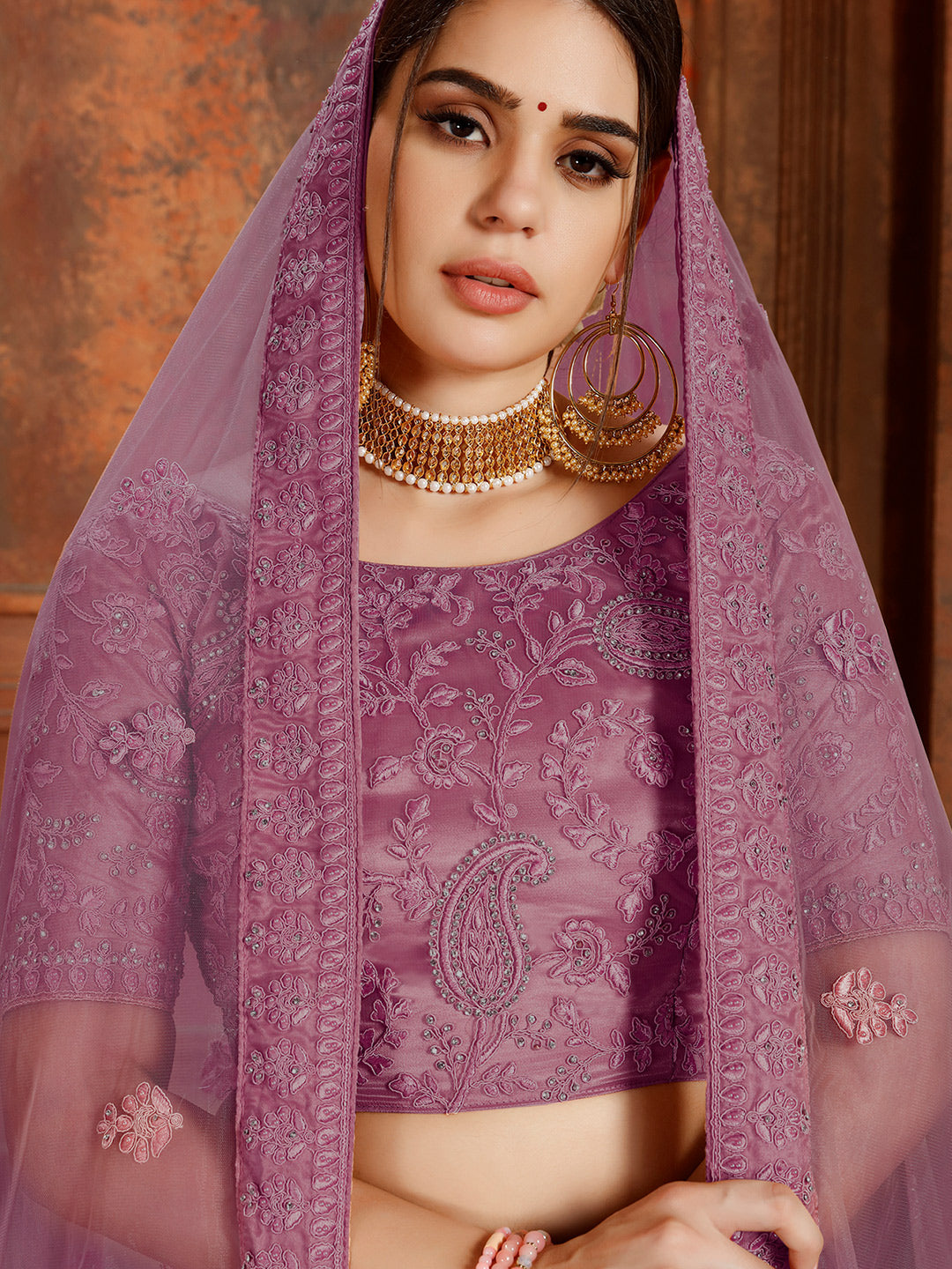 Embroidered Soft Net Lehenga Choli with Dupatta | Wedding Lehenga for Women