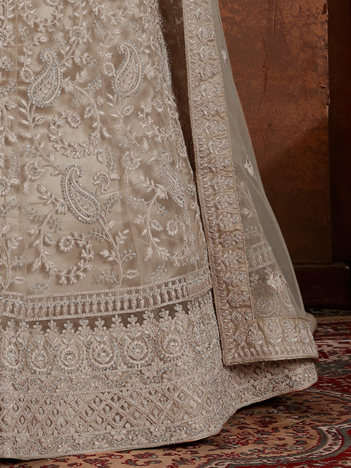 Embroidered Soft Net Lehenga Choli with Dupatta | Wedding Lehenga for Women