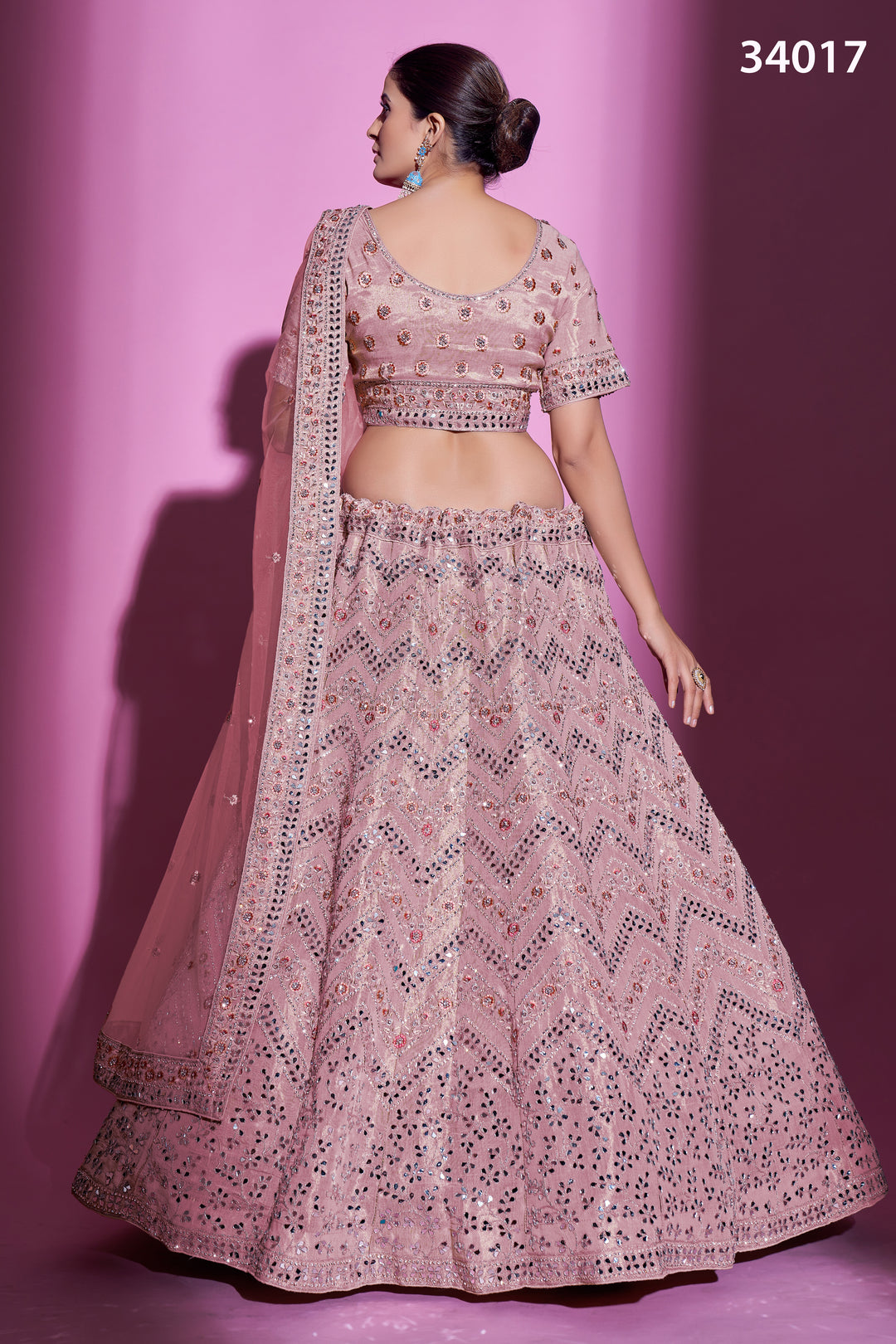 Gota Silk Lehenga with Mirror & Thread Embroidery | Designer Ethnic Wear