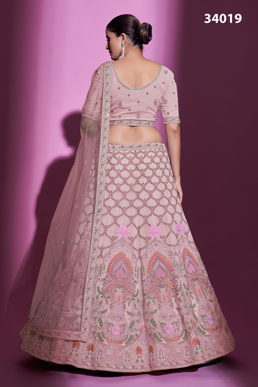 Georgette Lehenga with Zari & Stone Embroidery | Designer Party Wear