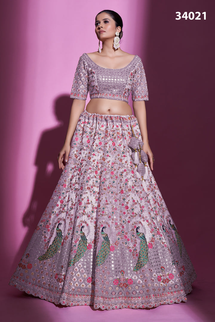 Soft Net Lehenga with Dori & Stone Work | Designer Ethnic Wear