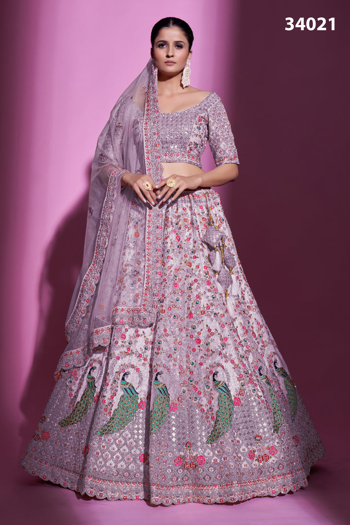 Soft Net Lehenga with Dori & Stone Work | Designer Ethnic Wear