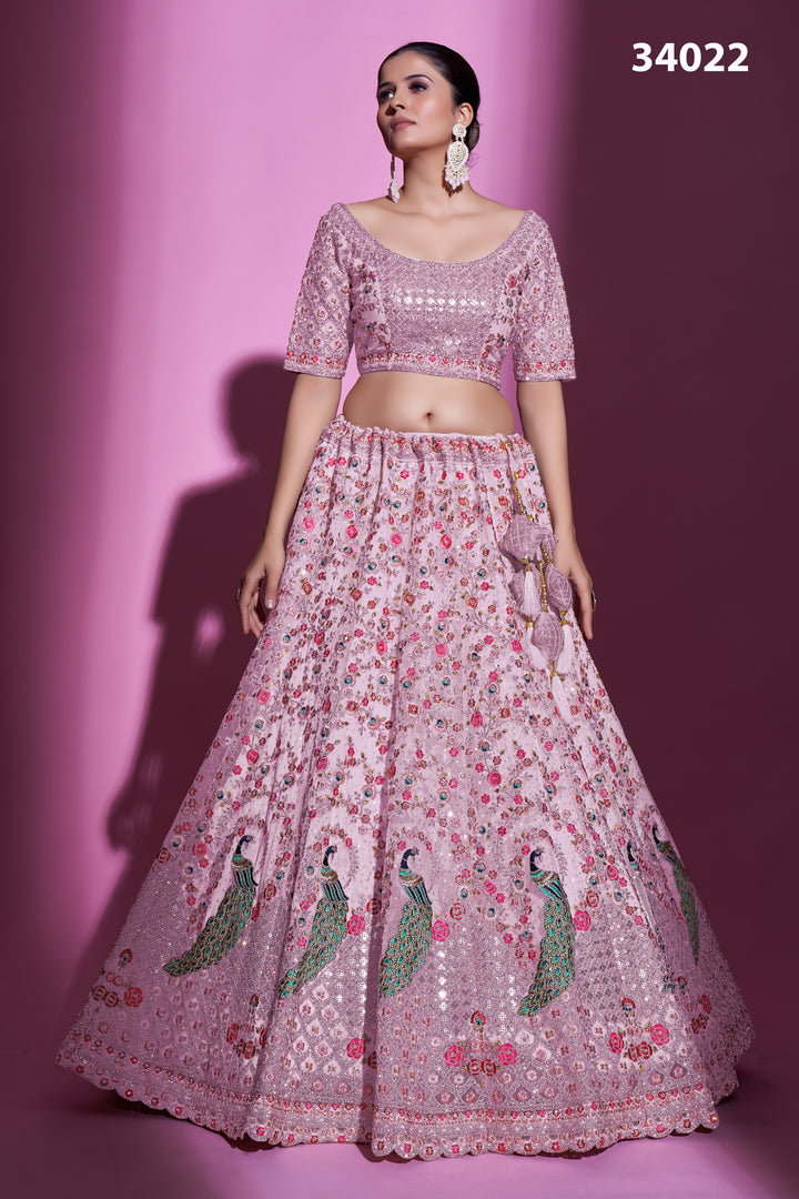 Soft Net Lehenga with Dori & Stone Work | Designer Ethnic Wear