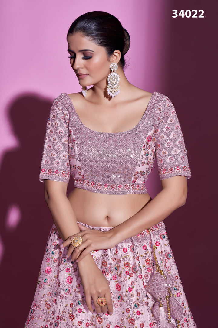 Soft Net Lehenga with Dori & Stone Work | Designer Ethnic Wear