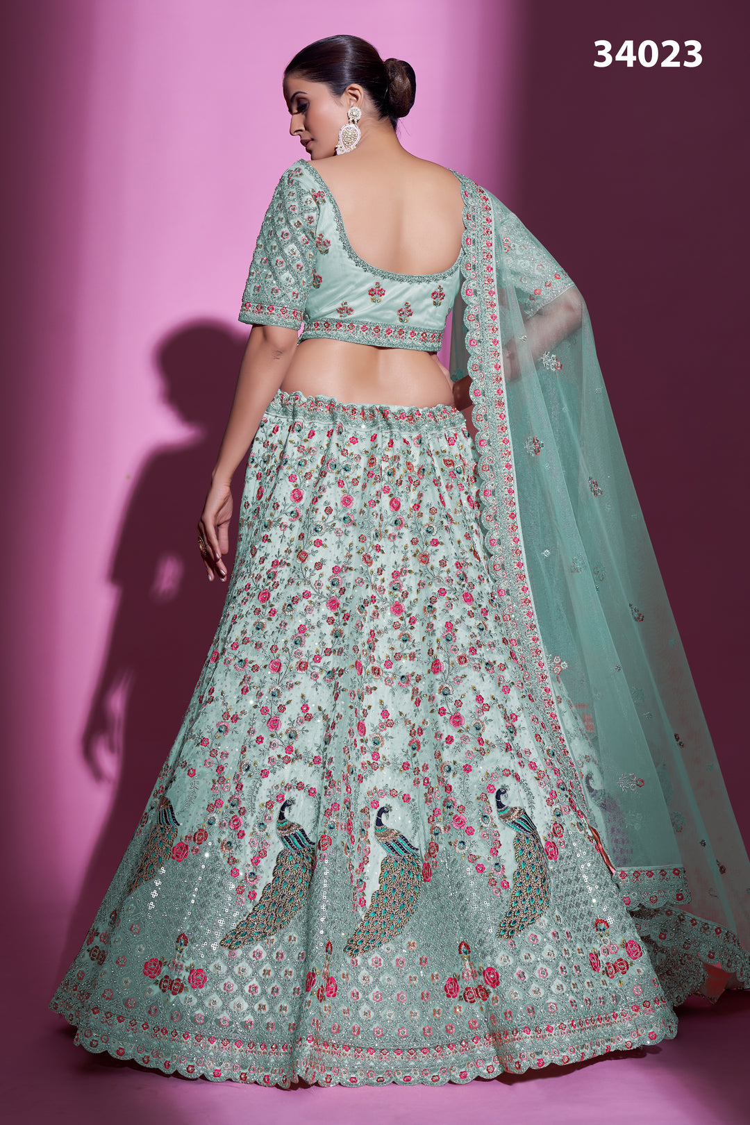 Soft Net Lehenga with Dori & Stone Work | Designer Ethnic Wear