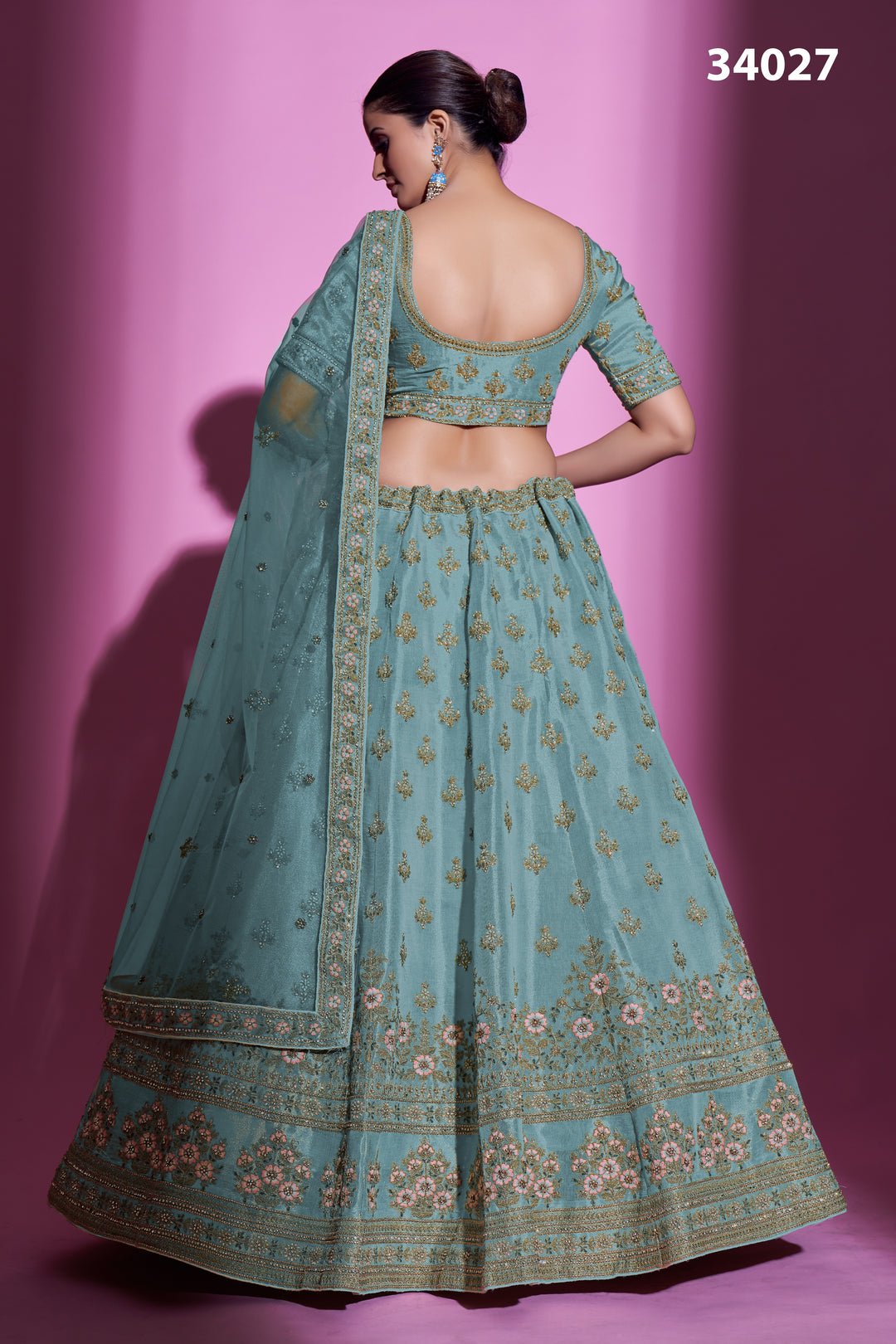 Georgette Lehenga with Zari & Stone Work | Designer Ethnic Wear for Women